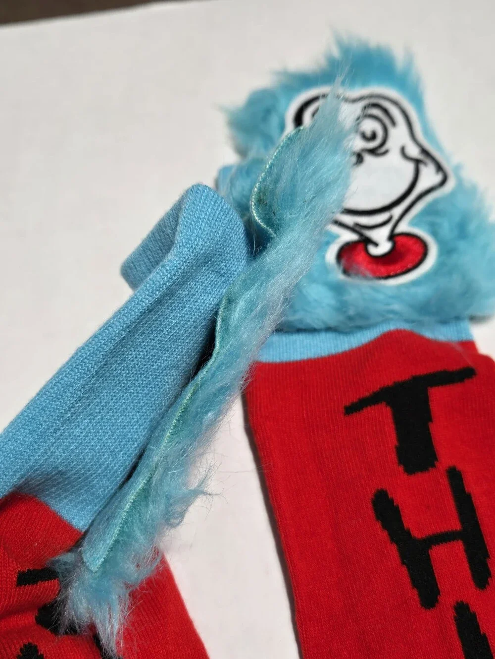 Dr. Seuss Thing 1 & Thing 2 socks, 1 pair extra long knee high crazy sock day